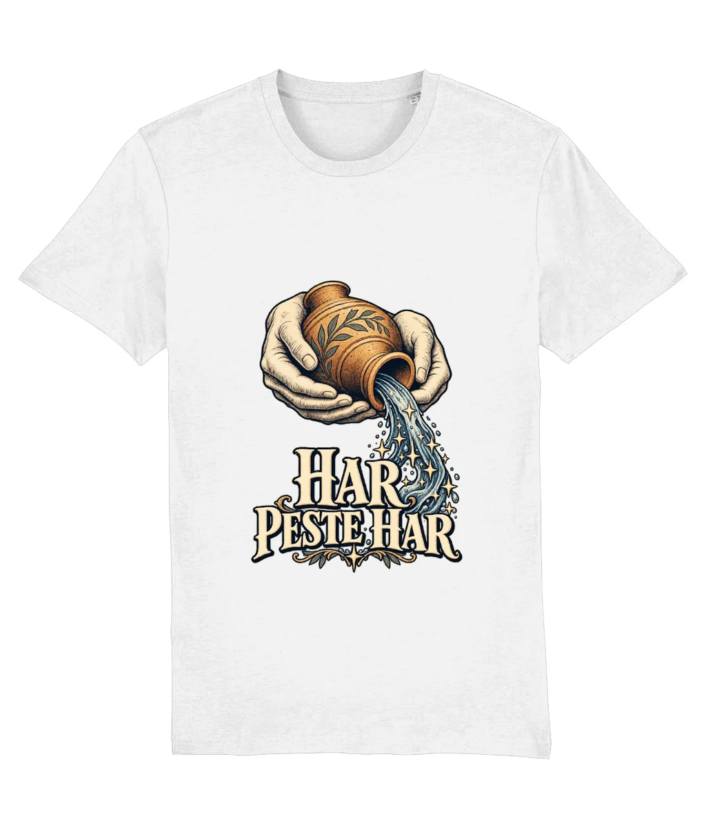Tricou alb Har peste har, cu imprimeu pe piept