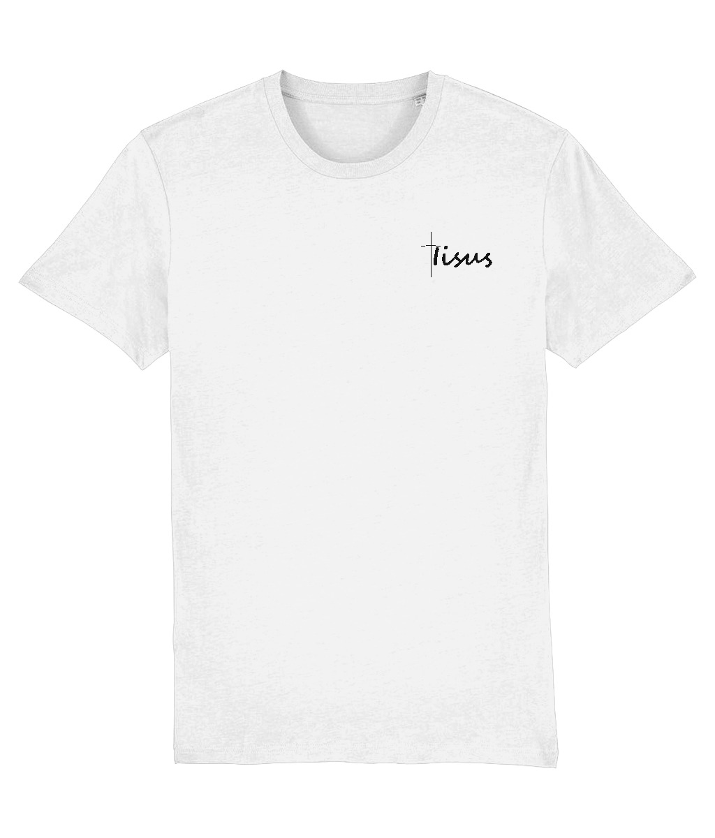 Tricou alb Rugăciune, cu imprimeu pe piept
